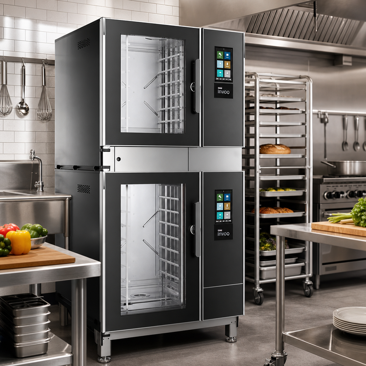 Product image #2 for Blodgett INVOQ Double Stacked Electric Boiler Combi Oven Steamer