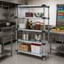Thumbnail image #2 for Quantum 4-Shelf Solid Stainless Steel Shelving Starter Kit, 60 x 14 x 63 Inches