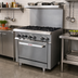 Thumbnail image #2 for IKON Cooking 36-Inch Natural Gas Commercial Range with 6 Burners, Standard Oven, and Back Riser Shelf