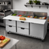 Thumbnail image #3 for Beverage Air 72-Inch Three-Section Sandwich Top Refrigerated Prep Table with 4 Drawers, 1 Door, and 18-Pan Opening
