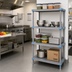 Thumbnail image #2 for Millenia Stationary Polymer Starter Shelving Unit, 42 x 18 x 74 Inches, 4 Open Grid Shelves