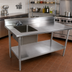 Thumbnail image #2 for John Boos 72-Inch x 30-Inch Stainless Steel Prep Sink Table with Left Bowl
