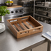 Thumbnail image #3 for American Metalcraft Acacia Wooden Serving Crate, Square, 11-1/4 Inch