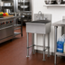 Thumbnail image #2 for Advance Tabco One-Station Floor-Mounted Stainless Steel Service Sink with Splash-Mount Faucet, 18 x 17-1/2 Inch