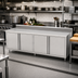Thumbnail image #2 for John Boos Enclosed Stainless Steel Work Table with Hinged Doors, 120