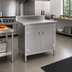 Thumbnail image #2 for Eagle Group 36 x 30 Inch Enclosed Work Table with Cabinet Kit, Hinged Doors, 4-1/2 Inch Backsplash