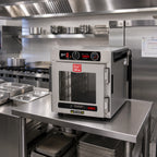 Thumbnail image #3 for Metro HotBlox™ HBCN4-ACPS-CT 4-Pan Pass-Thru Insulated Holding Cabinet, Countertop/Stacking, Analog Controls, Clear Front/Solid Rear, 120V