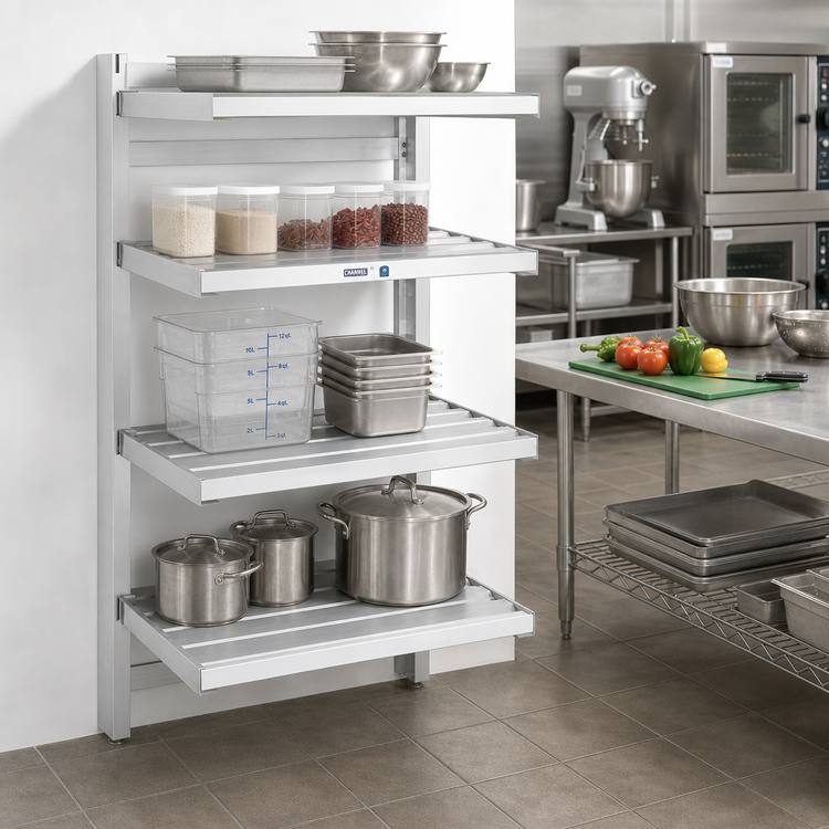 Product image #2 for Channel Manufacturing BC2454 T-Bar Cantilevered Aluminum Shelving Unit