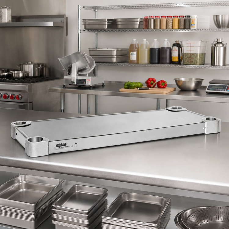 Product image #3 for Eagle Group Quik-Set 42 x 24 Inch Solid Flat Shelf, 16 Gauge Galvanized Steel, 1000 lb Capacity