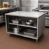 Thumbnail image #2 for BK Resources Stainless Steel Chef Table Cabinet Base with Open Front, 36 x 30 x 34-3/4 Inches