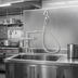 Thumbnail image #2 for Double Pantry Deck-Mount Pot Filler Faucet with Backflow Preventer and Wall Hook