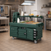 Thumbnail image #2 for Cambro CamKiosk® Insulated 4-Pan-Well Mobile Food Cart, No Roof, Kentucky Green