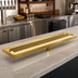 Thumbnail image #2 for Perlick 5000 Series Top-Mounted Tarnish-Free Brass Drip Tray Trough with Removable Louvered Glass Rack, 37 Inch