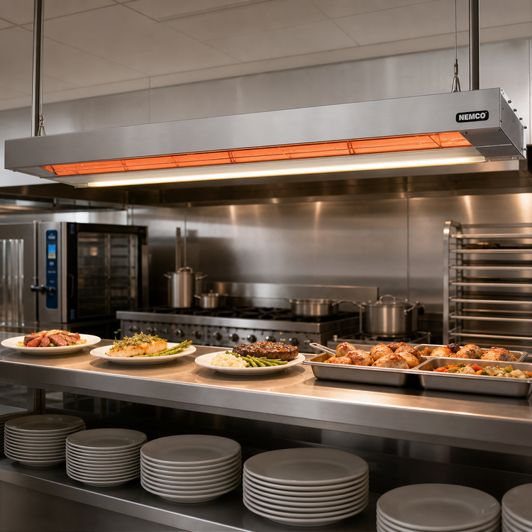 Product image #2 for Nemco 72-Inch Dual Lighted Remote-Controlled Infrared Strip Heater, 208V