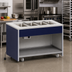 Thumbnail image #2 for Atlas Metal INFH-5 5-Pan Mobile Hot Food Unit with Open Cabinet Base