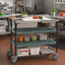 Thumbnail image #2 for Metro PrepMate MultiStation Two-Shelf Adjustable-Height Prep Cart with 18 x 30 Super Erecta Pro Hybrid Mat Shelves