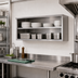 Thumbnail image #2 for 48-Inch Wall-Mounted Solid Stainless Steel Open Wall Cabinet
