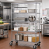 Thumbnail image #2 for Quantum 4-Shelf Chrome Plated Mobile Wire Shelving Cart, 60 x 24 x 80 Inches
