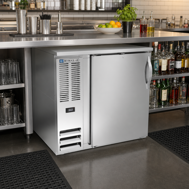 Product image #2 for Beverage-Air BB36HC-S 36-Inch Refrigerated Back Bar Storage Cabinet with Solid Door and Stainless Steel Top
