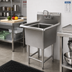 Thumbnail image #2 for John Boos Pro-Bowl 1-Compartment Stainless Steel Floor Sink with 18
