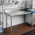 Thumbnail image #2 for Eagle Group Straight Clean Dishtable, Left-to-Right, 36 x 30 Inch, 16/304 Stainless Steel Top, 8 Inch Backsplash