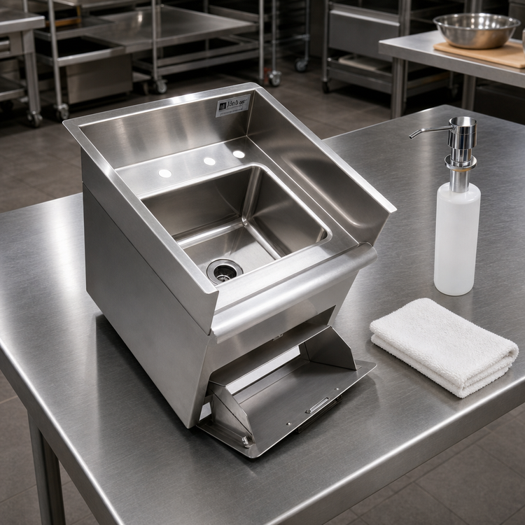 Product image #2 for John Boos Pro-Bowl 1-Compartment Drop-In Stainless Steel Sink with Towel and Soap Dispenser