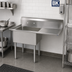 Thumbnail image #2 for BK Resources 1-Compartment Stainless Steel Sink with Right Drainboard and 9-Inch Backsplash