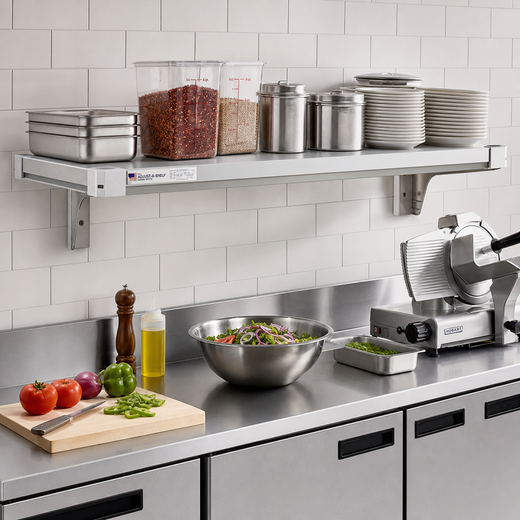 Product image #3 for Adjust-A-Shelf Solid Brute Series Aluminum Shelf, 54-Inch x 18-Inch, 800 lb Capacity