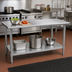 Thumbnail image #2 for Budget Series 84-Inch x 30-Inch Flat Top Work Table with Adjustable Galvanized Undershelf