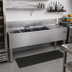 Thumbnail image #2 for Glastender Four-Compartment Stainless Steel Underbar Sink Unit with Right Drainboard and Deck-Mount Faucet, 66-Inch x 24-Inch