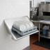 Thumbnail image #2 for Advance Tabco Wall-Mounted Stainless Steel Sorting Shelf for 1 Full-Size Dish Rack, 22 Inch