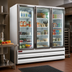 Thumbnail image #3 for Howard-McCray GR42BM-S Two-Section Bottom-Mount Self-Contained Glass Door Reach-In Refrigerator Merchandiser, 42 Cu. Ft., Stainless Steel