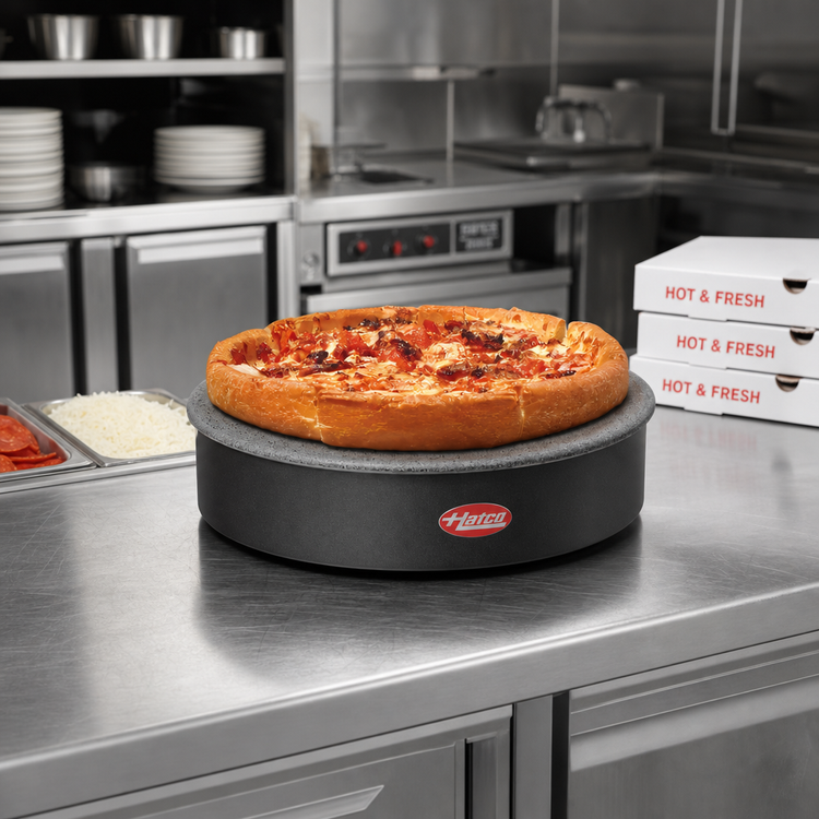 Product image #2 for Hatco Glo-Ray Round Simulated Stone Heated Warming Shelf, 20-Inch Diameter, Portable