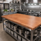 Thumbnail image #2 for John Boos Boos Block CHYKCT-BL12042-V American Cherry Blended Edge Grain Kitchen Countertop, Varnique Finish, 120 x 42 x 1-1/2 Inch