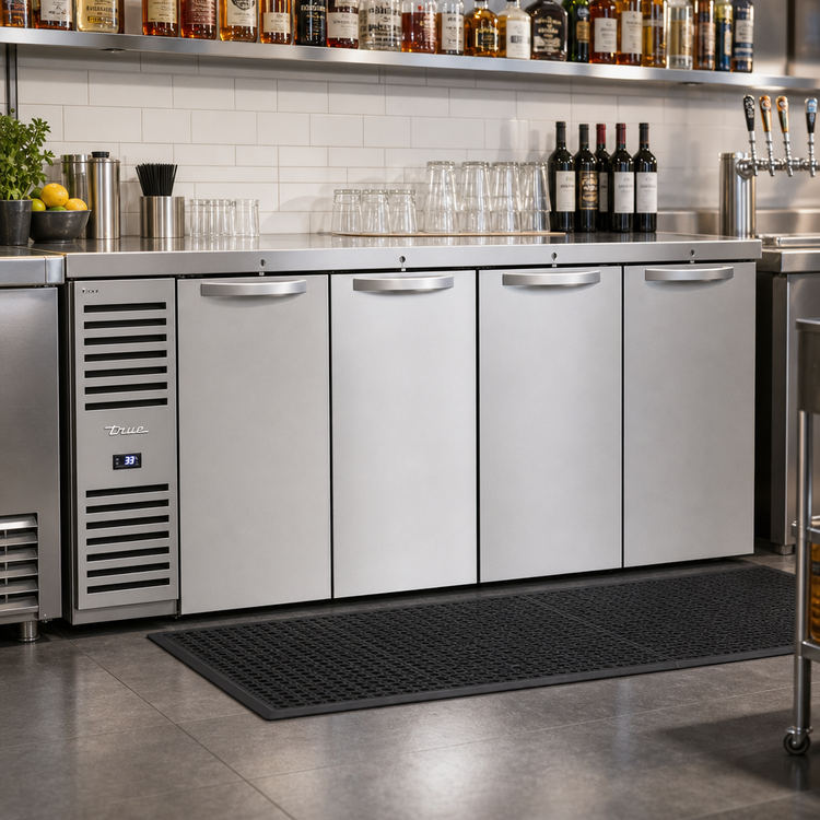 Product image #2 for True Premier Bar 92-Inch Four-Door Stainless Steel Back Bar Cooler