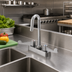 Thumbnail image #2 for equip 4-Inch Deck Mount Workboard Mixing Faucet with 3-Inch Swivel Gooseneck, Ceramic Cartridges, and Wrist Action Handles