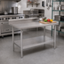 Thumbnail image #2 for John Boos Stallion Economy Stainless Steel Work Table with 5-Inch Backsplash, 30 x 24 Inches