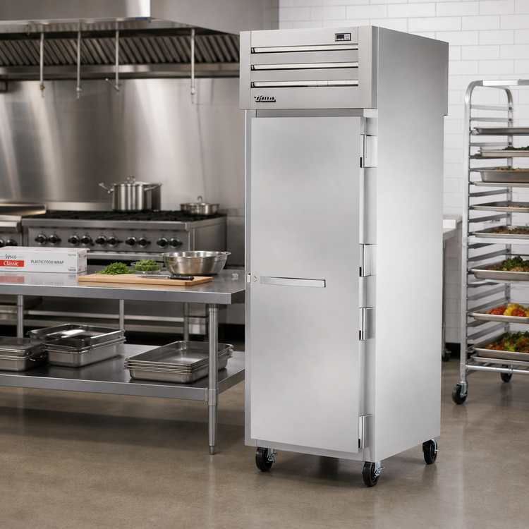 Product image #2 for True Spec Series 1-Section Pass-Thru Heated Holding Cabinet with Solid Stainless Steel Front and Rear Doors