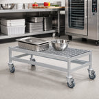 Thumbnail image #2 for Fermod Fermostock 1R52B12M Mobile Louvered Aluminum Dunnage Rack, 52 x 18 x 17 Inches, 600 lb Capacity, 5-Inch Casters