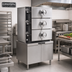 Thumbnail image #2 for Crown EC-2 Two Compartment Electric Pressure Steamer with Cabinet Base
