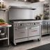 Thumbnail image #2 for Southbend Ultimate 48-Inch Gas Restaurant Range with 4 Pyromax Right Burners, 2 Star/Sauté Left Burners, Convection Oven, and Cabinet Base