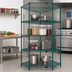 Thumbnail image #2 for Quantum 36 Inch Wide x 18 Inch Deep Green Epoxy 5-Sided Wire Shelving Starter Kit