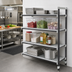 Thumbnail image #2 for Cambro Camshelving Elements XTRA 4-Tier Stationary Add-On Louvered Polymer Shelving Unit, 24-Inch Deep x 54-Inch Long x 72-Inch High