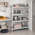 Thumbnail image #2 for Fermostock 4-Tier Corner Expansion Polymer Shelving Kit, 52W x 14D x 83H