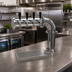 Thumbnail image #2 for Glastender Pipe Cantilever Countertop Draft Dispensing Tower, 4 Faucets, Glycol-Cooled, Mirror Finish