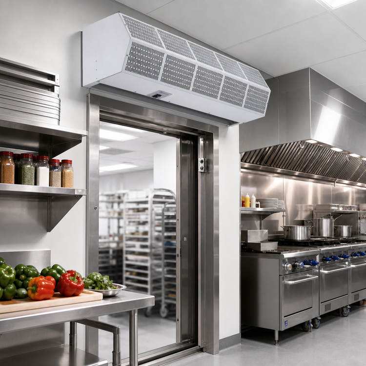 Product image #2 for Berner Commercial High Performance Series 120-Inch Heated Air Curtain, Electric Heat, 2-Motor, 28 kW