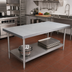 Thumbnail image #3 for John Boos 72 x 38-Inch Stainless Steel Countertop with Flat No Backsplash