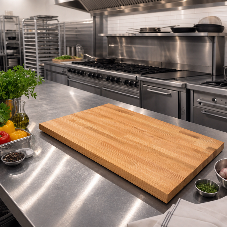Product image #2 for Appalachian Red Oak Blended Rails, Edge Grain Kitchen Countertop with Varnique Finish, 48 x 25 x 1-1/2 Inches