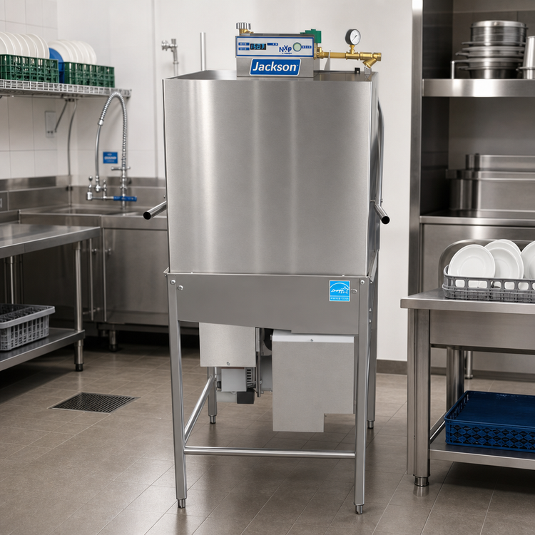 Product image #2 for Jackson WWS NXP-HTD High-Temperature Electric Door-Type Dishwasher with Built-In 70°F Booster, Universal Straight-Thru/Corner