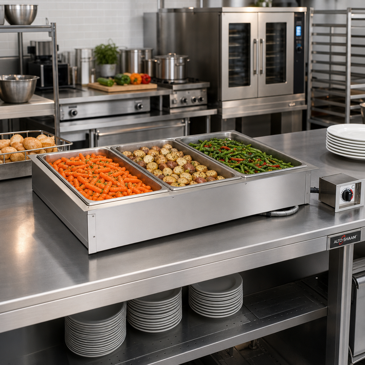 Product image #2 for Alto-Shaam Halo Heat Waterless Drop-In Electric Hot Food Well, 3 Full-Size Pan Capacity